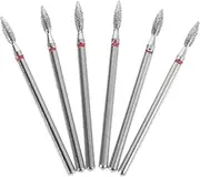 LOORGVEL Professional Nail Drill Bits Set 6pcs Manicure Kit Cuticle Remover for Smooth Polished Nails