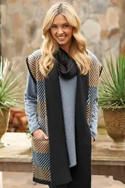 Twill Stitch V Neck Pull Over--JUM-356110071A