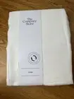 NIP The Company Store Legends Hotel White Relaxed Linen Queen Flat Sheet