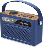 Inscabin M60 Portable DAB/DAB+ FM Digital Radio/Portable Wireless Speaker with Bluetooth/Stereo Sound/Dual speakers/Dual Alarm Clock/Rechargable Battery/Beautiful design (Blue)