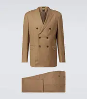 [Zegna] Zegna Double-breasted wool twill suit AU 96 brown