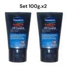 Vaseline Men Extra power oil control Face wash foam skin facial set 100g.x2