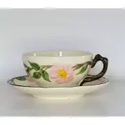 Franciscan DESERT ROSE Coffee Tea Cup Saucer Flying F mark Made in USA 1979- 84