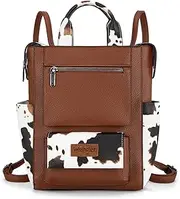 [Montana West] Wrangler Backpack Purse for Women Fashion Ladies Back Zip Anti Theft Convertible Backpack with Adjustable Strap