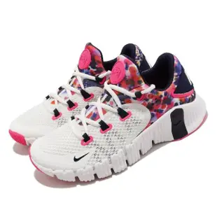 【NIKE 耐吉】訓練鞋 Wmns Free Metcon 4 女鞋 白 紫紅 紮染 支撐 重訓 運動鞋(CZ0596-101)