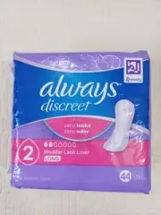 Always Discreet Bladder Leak Liners, Regular Absorbency, Long 44 Ct