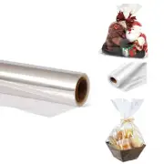 Clear Cellophane Gift Wrapping Roll 30" x 100ft Christmas Gift Wrapping Basket