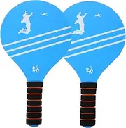 Generic 2Pcs Wooden Rackets Durable Beach Sports Paddles for Adults Lightweight Design for Outdoor Fun Family Exercise
