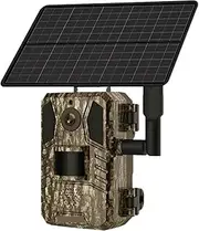 Solar Hunting Trail Camera 4G SIM Card IP66 Waterproof 20M PIR Motion Detection 14MP Wildlife Camera Night Vision(4G Camera No Card)