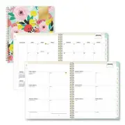 Blue Sky 140101 Day Designer Secret Garden Mint Frosted Weekly/monthly Planner,