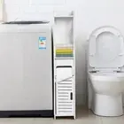 Bathroom Furniture Cabinet Storage Slim Shelf Toilet Tissue Cupboard Rack Hold