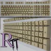 104Pcs Sand Camel Tan Full Size Key PBT Double Shot Keycaps Mechanical Keyboard