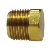 Midland Industries 28206 Cored Hex Head Plug, 1-in Male NPTF, Brass