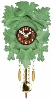 Kuckulino Black Forest Clock with quartz movement and cuc.. TU 2015 PQ gruen NEW
