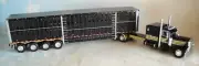 DCP 68-1442 EXPRESS BLACK PETERBILT 389 CAB LIVESTOCK TRAILER 1/64 DIECAST