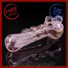 5" Handmade Thick Light Red Dichroic Trance Tobacco Smoking Bowl Glass Pipes