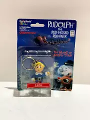 Rudolph Red Nosed Reindeer Playing Mantis Herbie Keychain Figure Vintage CVS NEW