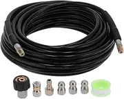 Sewer Jetter Kit, 5800 PSI Drain Cleaning Hose, 100ft 1/4in NPT Pressure Washer Plumbing Cleaning Hose