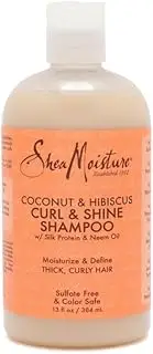 [SHEA MOISTURE] Coconut and Hibiscus Curl and Shine Shampoo, 384 ml, 75ml/2.5oz
