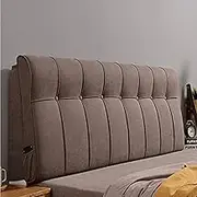 Dremdo Thicken Bed Head Cover Queen King Size Back Cushion Super Soft Spinning Cashmere Cotton with Stretch Side and Pocket Solid Color Dustproof Cotton Cover,7,1.8m