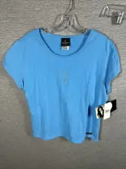 NWT Baby Phat Women's Light Blue Scrub Top Shirt 26700 Size Large