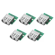 5Pcs Type-C Female USB3.1 Tester Green PCB Board Adapter DIP with 26 Hole 2.54mm