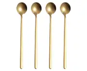 Coffee spoon mixing spoon long handle mixing spoon gold espresso spoon stainless steel spoon - Style 2