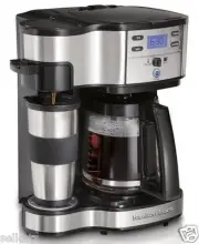 HAMILTON BEACH THE SCOOP TWO WAY SINGLE SERVE 12 CUP COFFEE BREWER MAKER & MUG