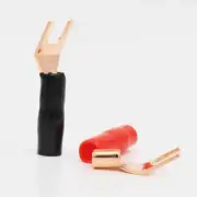 Hi-end Pure Copper Terminal Y Spade U Fork Plug Connector for HiFi Speaker Cable