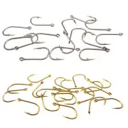 100Pcs/lot fishing hooks High carbon steel Black Bait Holder Fish Hook Set` CR