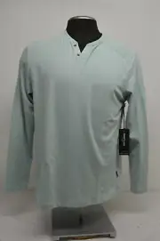 NEW Kenneth Cole Men's Techni-Cole Lightweight 2 Button Shirt MED Pacific Mint