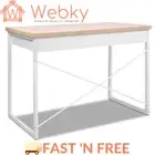 Artiss Office Computer Desk Wooden Drawers Metal Home Gaming Study Table - White