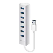 Alogic VPLU3H7AP 7 Port USB Hub - Aluminium Unibody with Power Adapter - Prime Series