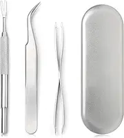 Tick Remover Tools for Dogs Tick Remover Tools for Humans Stainless Steel Tick Remover, Professional Tick Tweezers for Cats Tick Hook Kit Included Removal Tweezers + Tick Shovel + Iron Box