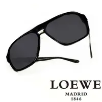 在飛比找ETMall東森購物網優惠-LOEWE 西班牙皇室品牌羅威一槓太陽眼鏡(黑) SLW76