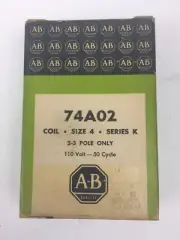 ALLEN BRADLEY 74A02 COIL SIZE 4 SERIES K 2-3 POLE ONLY 110 VOLT 50 CY