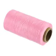 284 Yard 0.8mm 150D Flat Waxed Thread Polyester, Pink