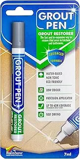 GROUT PEN - Restores & Protects Tile Grout in Bathrooms & Kitchens (Grey)