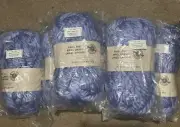 6 Rolls of Loops & Threads Ariel Big Dusty Blue Yarn — 20.5 Yards per Roll
