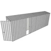 Build-a-Shed 0.8 x 6 x 2m Singled Hinged Door Skillion Shed with Single Sliding Side Door - Zinc