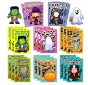 32Sheets new Funny Halloween mix kids Toys lovely gifts DIY Assemble Stickers