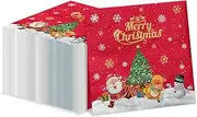 100Pcs Christmas Napkins, 13 x 13inch Snowflakes Xmas Luncheon Paper Napkins Red Santa Party Napkins for New Year Winter Holiday Christmas Party Supplies