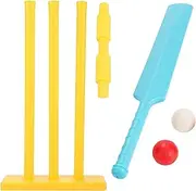 Kids Cricket Set, Plastic Cricket Bat and Ball Set, Parent Child Cricket Game Set, Cricket Bat Set for Kids Hand-Eye Coordination Cultivation Sports Game