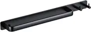 TBKBZTLALX Bath Towel Towel Rack, Black Space Aluminum Towel Rack Cloth Rack with 2 Hooks Bathroom Wall Mount Towel Rack