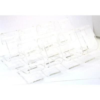 8 Clear Acrylic Watch Jewelry Display Stands 1 3/8" x 3 1/8"