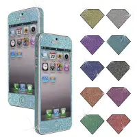 在飛比找Yahoo奇摩購物中心優惠-CASE4U iPhone5/5S 閃亮粉鑽螢幕機身保護貼(