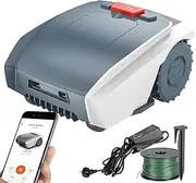 Robot Lawnmower, Smart Cordless Lawnmower with Navigation, Waterproof Lawn Mower Robot with APP Control, Built-in Lithium-Ion Battery 25% Slope for Lawns Up to 1500 Square Meters