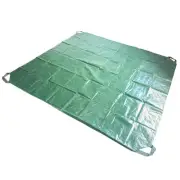 7x7 Ft Yard Garden Leaf Tarp W/ 4 Handles Waterproof Tarp for Sandbox Cover,O...