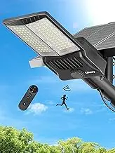 Ofuray Of-10600W Solar Street Light Outdoor,Solar Parking Lot Lights Commercial Dusk to Dawn 6500k,IP67 Waterproof Flood Lamp with Motion Sensor & Remote Control for Street,Court,Barn