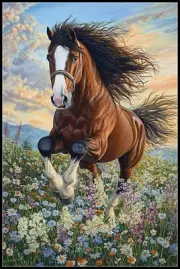 Clydesdale Horse - Chart Counted Cross Stitch Patterns Needleworks DIY DMC Color